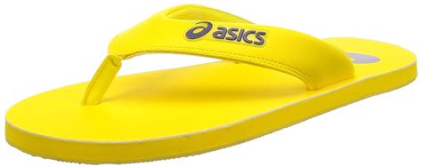 Buy ASICS Unisex Adult ZORIAN AS Vibrant Yellow/Indigo Blue Slipper-6 ...