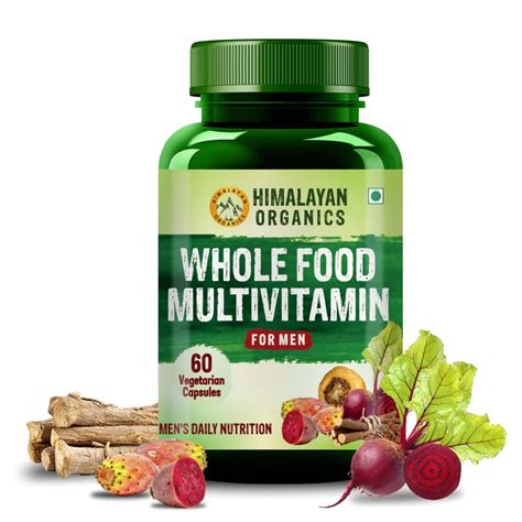 Himalayan Organics Whole Food Multivitamin For Men With B1,B2,B3,B5,B6 ...