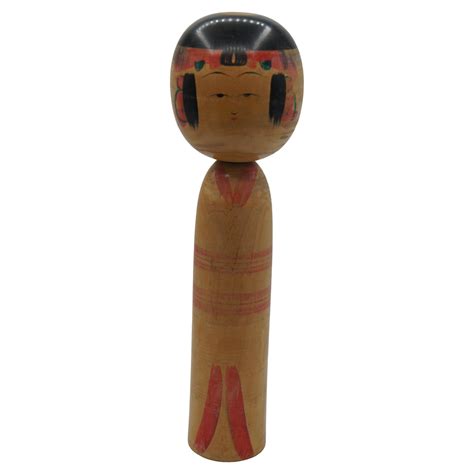 Japanese Wooden Yajiro Kokeshi Doll 36cm 1970s For Sale at 1stDibs