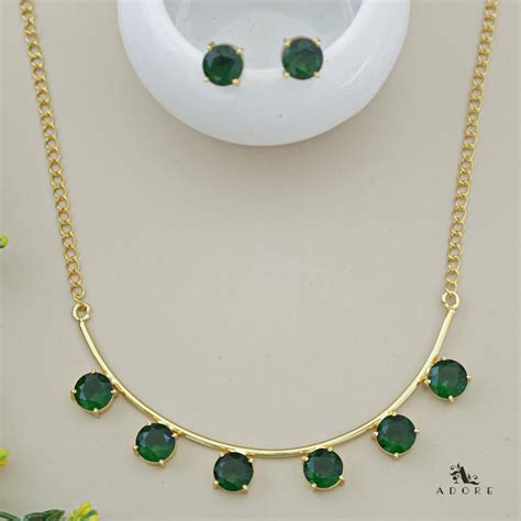 Mejuri Glossy 6 Stone Moon Neckpiece With Stud – Adore By Priyanka