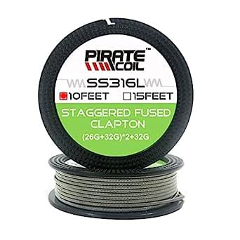 Staggered Fused Clapton Wire 10ft - (26GA+32GA) x2+32GA Resistance Wire ...