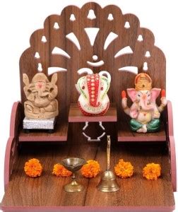 JSR SHOPPING MART Wooden Home Temple, Artfully Crafted Temple for ...