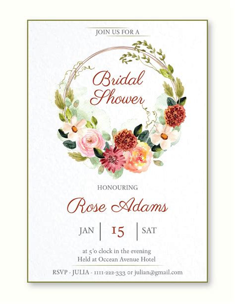 Wedding shower templates for word | Honestweddingadvice.com