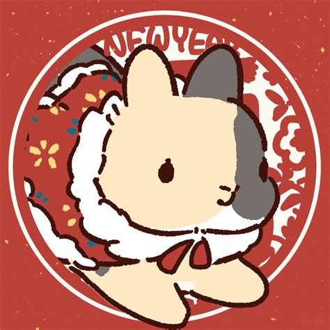小兔子的快乐新年 插画师:东予薏米 - 堆糖，美图壁纸兴趣社区