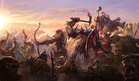 Epic Fantasy Battle: Vikings vs Orcs - HD Wallpaper by Caio Monteiro