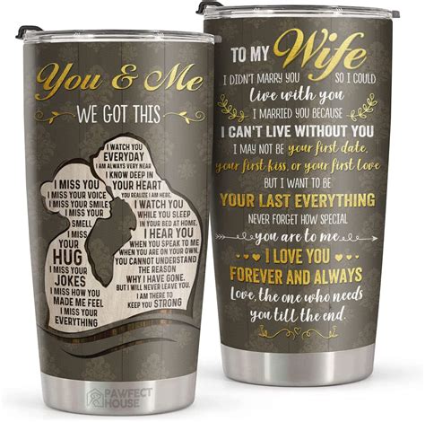 20oz To My Wife Tumbler - You and Me We Got This - Wife Birthday Gift ...