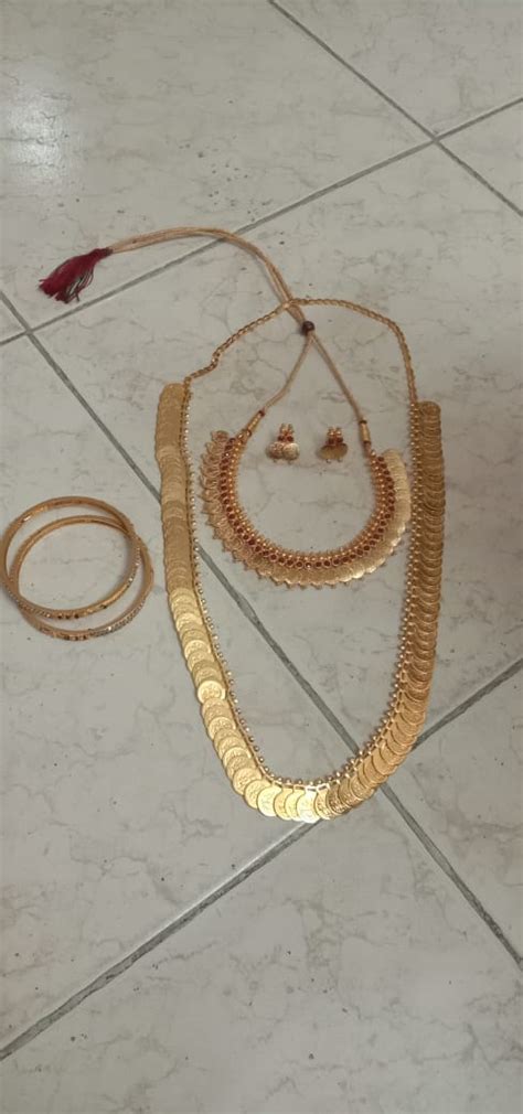 ZENEME Jewellery Set Gold Plated Brass Bangles, Traditional Haram ...