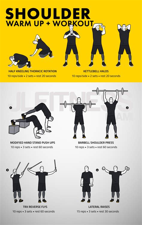 Shoulder Workout with Warm Up - JLFITNESSMIAMI- Easy to Follow Visual ...