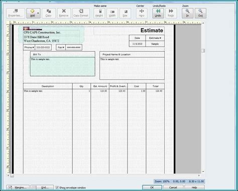 Image result for QuickBooks Estimate Template