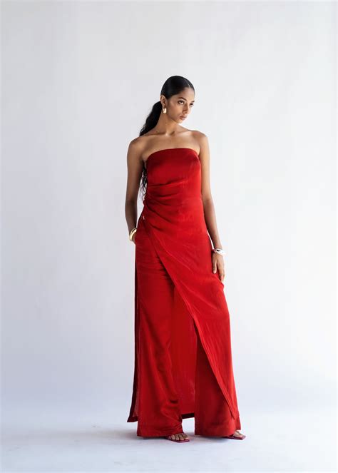 Fiery Red Corset Top & Pants – Arohi Online