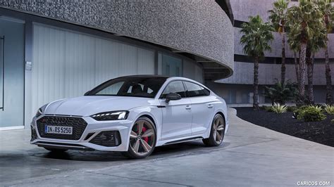 Audi RS 5 Sportback | 2020MY (Color: Glacier White) | Front Three-Quarter