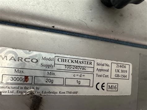 Marco Checkmaster weegschaal maximaal 3 kg • Duijndam Machines