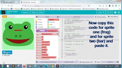 Image result for Code.org Lesson 27 Create Game Copy Paste Answers