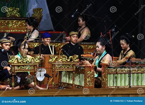Playing Skills Javanese Gamelan Musical Instruments Editorial ...