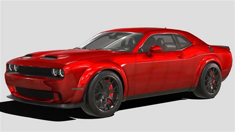 Dodge Challenger SRT Hellcat Widebody 2022 - Buy Royalty Free 3D model by Phazan Product ...