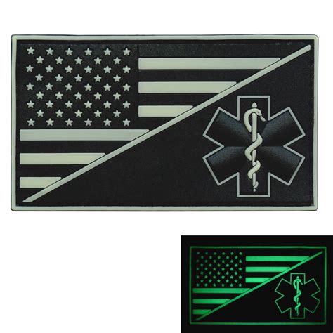 Buy Glow Dark USA American EMS EMT Paramedic Medic Morale GITD PVC ...