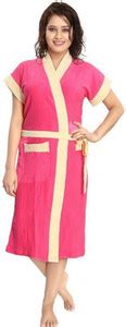 Poorak Pink XXL Bath Robe - Buy Poorak Pink XXL Bath Robe Online at ...