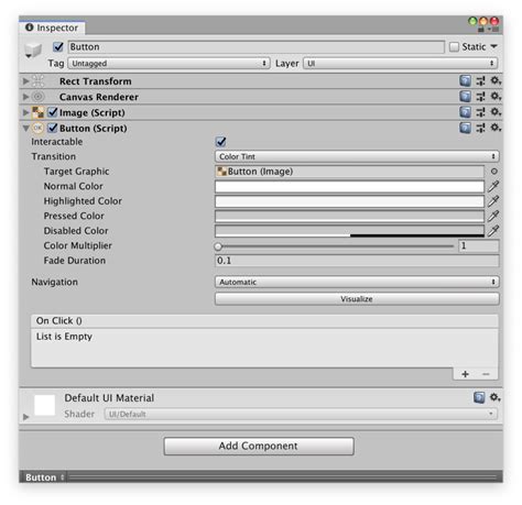 Unity Click Button 的图像结果