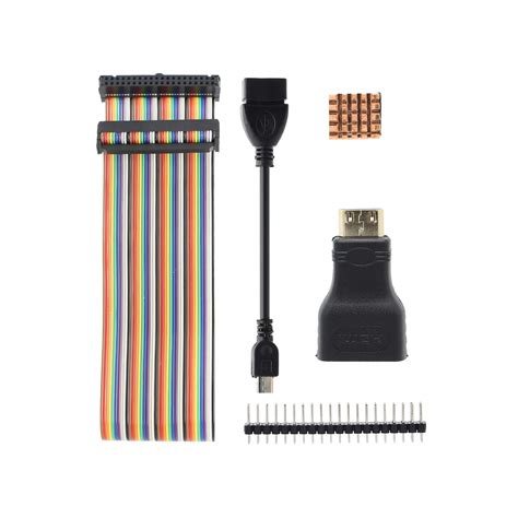 Buy Geekworm Raspberry Pi Zero Zero W 2x20 Pin GPIO Cable + USB OTG ...