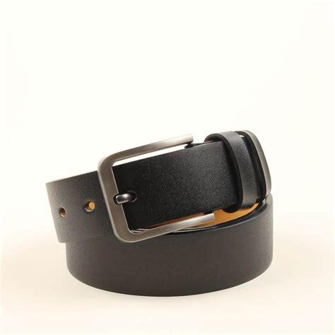 Genuine Leather Large Pin Buckle Belts for Men