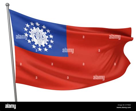 Flag of the myanmar Cut Out Stock Images & Pictures - Alamy