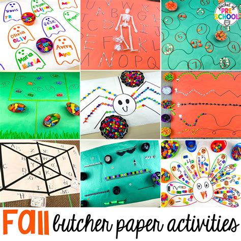 17 Fall Butcher Paper Activities for Preschool, Pre-k, and Kindergarten ...