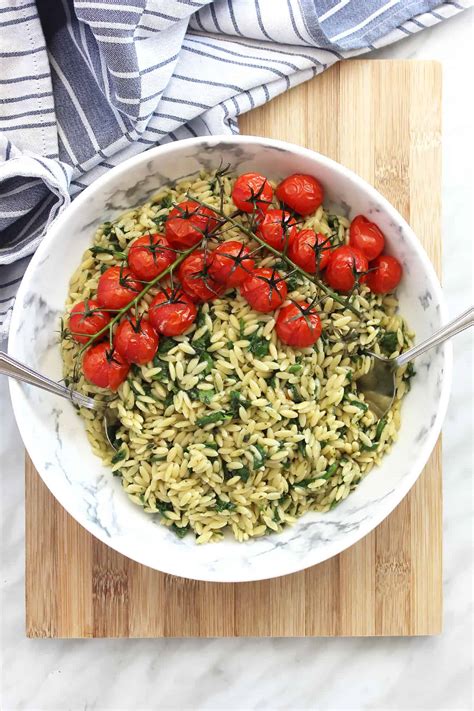 Spinach Orzo Pasta Salad - Bite On The Side