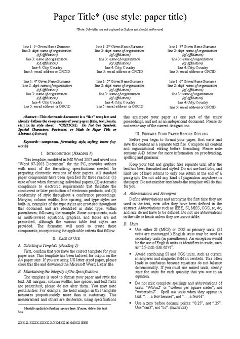 Conference V 1 - Paper Formatting Guidelines and Template Instructions ...