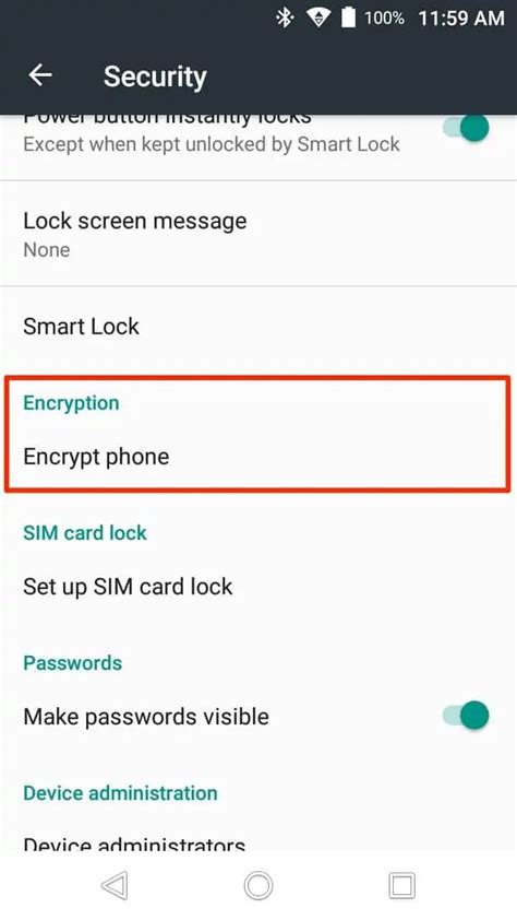 Enable Encryption in Android 的图像结果