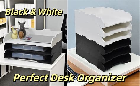 A3 Stackable Paper Tray 3 Tier Desk File Organizer Desktop | Desertcart ...
