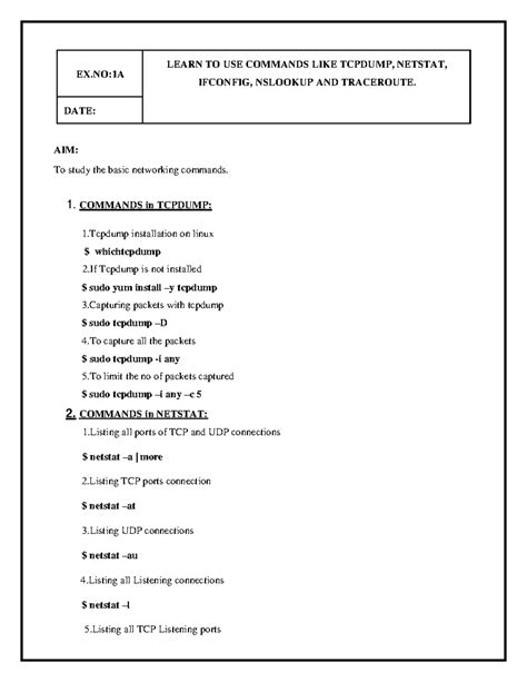 CN manual - prepare well - EX:1A LEARN TO USE COMMANDS LIKE TCPDUMP ...