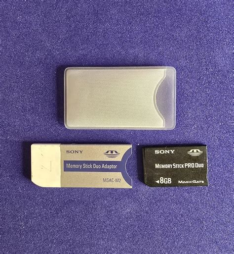 Memory Stick PRO Duo 8GB Memory Stick. MS Memory Card With Sony MSAC-M2 ...