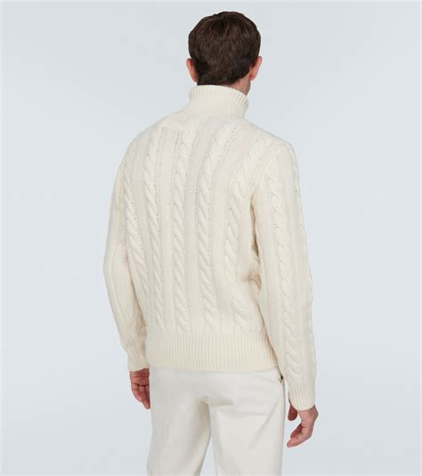 Polo Ralph Lauren Cable-knit wool and cashmere turtleneck sweater Polo ...