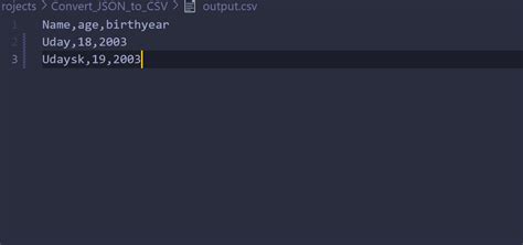 Python Save JSON to CSV 的图像结果