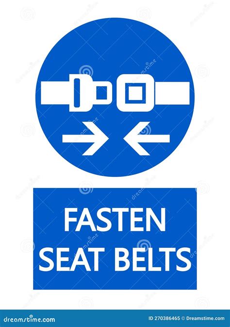 Fasten Seat Belt Signs. Child Safety In Accident. Vector Illustration ...