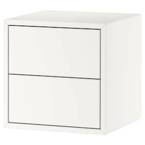 EKET Wall cabinet with 2 drawers, white, 35x35x35 cm (133/4x133/4x133/4 ...