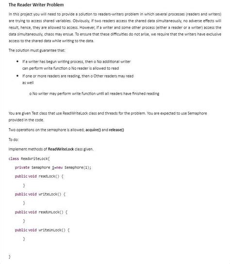 Image result for Reader Writerr Problem Java