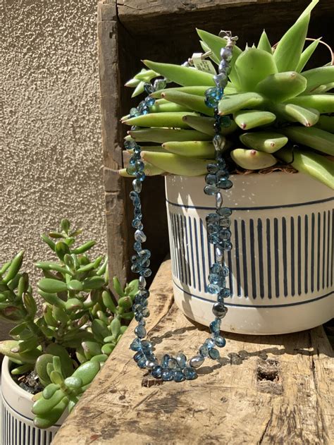 Blue Topaz and Keshi Pearl Necklace – Santa Fe Marketplace – Shop Where ...