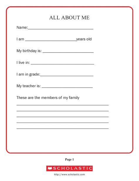 40 Printable All About Me Templates (FREE) ᐅ TemplateLab