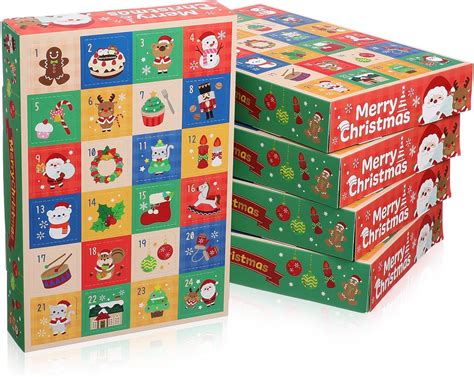 Amazon.com: 5PCS DIY Christmas Empty Advent Calendar: 24 Days Advent ...