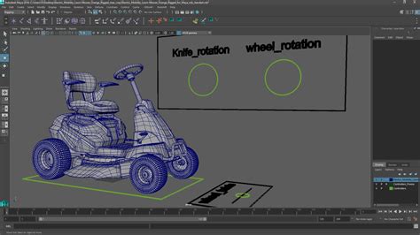 3D Electric Mobility Lawn-Mower Orange Rigged for Maya | 3D Molier ...