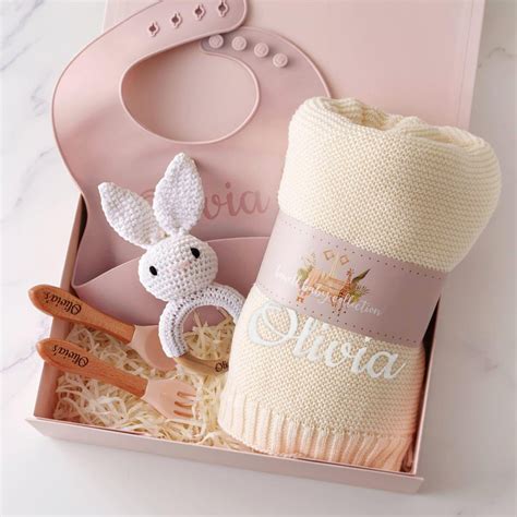 Baby Girl Gift Set, Embroidered Baby Gift Box, Gift for Dad, Baby ...