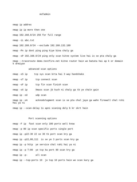 Image result for Basic Nmap Scan Command