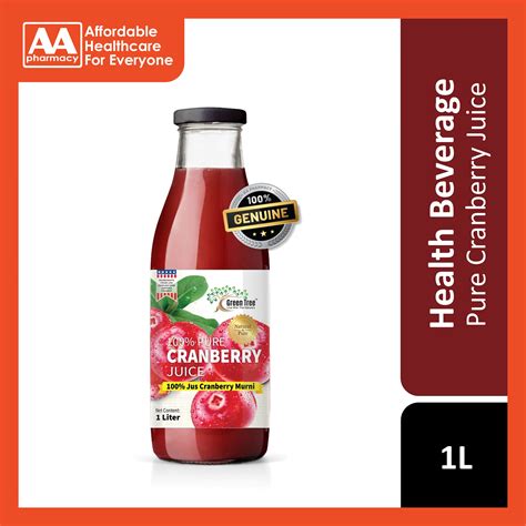 Green Tree Natural and Pure Cranberry Juice 1L – AA Pharmacy