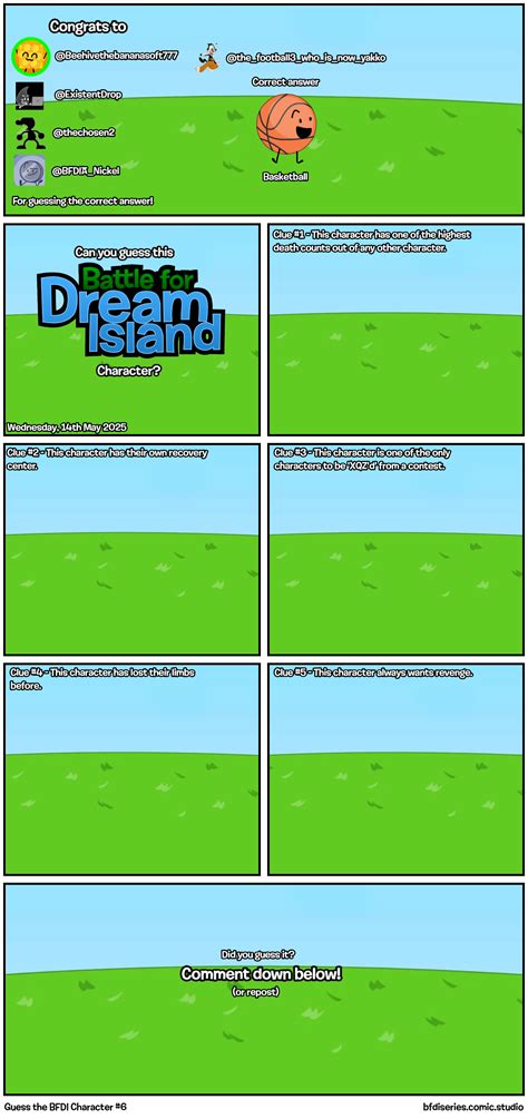 Guess the BFDI Character #6 - Comic Studio