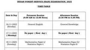 UPSC IFS Main Exam 2025 Schedule Out At upsc.gov.in; Exams From ...
