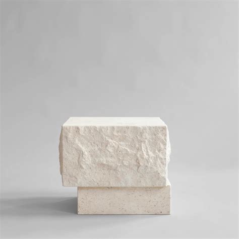 Temple Side Table Low Limestone by 101 Copenhagen | Spacio