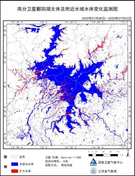 卫星监测显示鄱阳湖水域面积达近10年最大-中国气象局政府门户网站