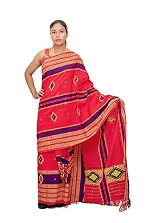 Buy PURE COTTON RABHA TRAIDITIONAL DRESS MEKHELA CHADOR at Amazon.in