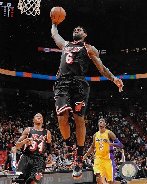 LeBron James Miami Heat Black Jersey Dunk Action 8"x10" photo at Amazon ...